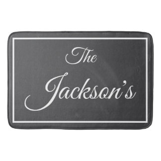Family name personalized bath mat badrumsmatta