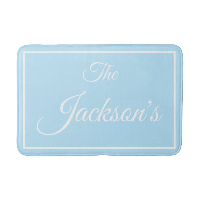 Family name personalized bath mat badrumsmatta (Framsidan)
