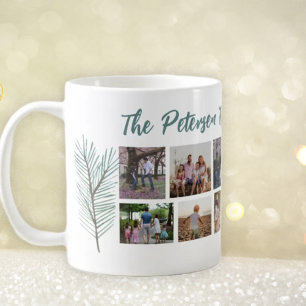 Family namn 10 fotocollage God jul Kaffemugg