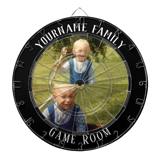 Family Namn 2-fotospelrum Darttavla (Framsidan)