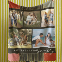 Family Namn 5 Photo Collage Rustic Abstrakt