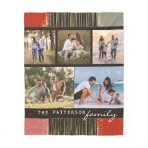Family Namn 5 Photo Collage Rustic Abstrakt