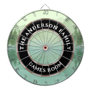 Family Namn Cabin Sjö Dart Board Darttavla