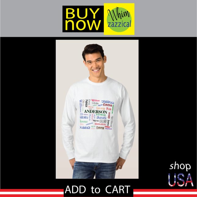 Family Namn ♠️ Dazzling Ord Cloud Shirt T-shirt (family word cloud awesome gift idea family reunion)