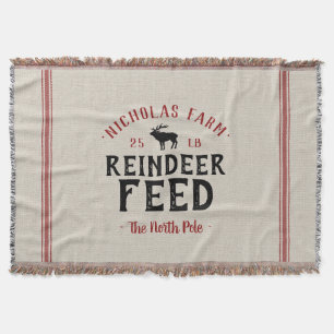 Family Namn Helgdag Reindeer Matar säcksäck Filt