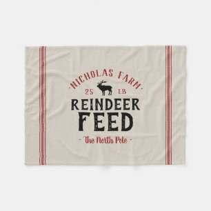 Family Namn Helgdag Reindeer Matar säcksäck Fleecefilt