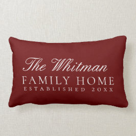 Family Namn Home Red White Lumbarkudde