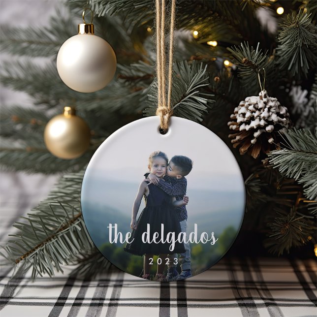 Family Namn Overlay | Foto Julgransprydnad Keramik (Skapare uppladdad)