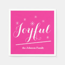 Family Namn Personlig Papper Cocktail Napkins