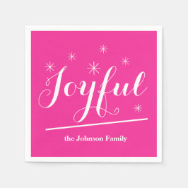 Family Namn Personlig Papper Cocktail Napkins Pappersservett