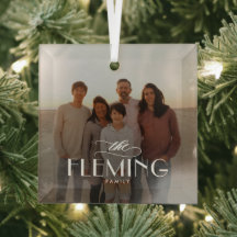 Family Namn Personlig Photo jul Ornament