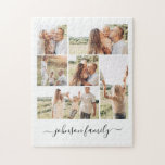 Family Namn Photo Keepie 6 Bilder Pussel<br><div class="desc">Anpassningsbar och unikt fotopussel för familjen 6 Bilder med eget namn för att kunna bo hemma och spela spel med dina föräldrar,  morföräldrar eller barn. Detta speciella fotografpuzzelspel gör att hela familjen får en underbar födelsedag eller julklapp.</div>