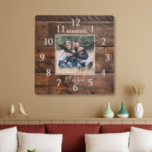 Family Namn Photo Rustic Wood