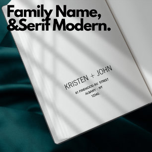 Family Namn Returadress Sans Serif Modern Stämpel