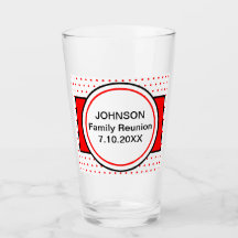 Family Namn Reunion Red Polka dots