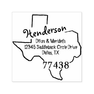 Family Namn Skapar din egen Texas-Returadress Självfärgande Stämpel