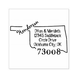 Family Namn Skapar Own Oklahoma Returadress Sel Stämpel