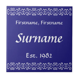 Family Namn Tile - Victorian Kakelplatta