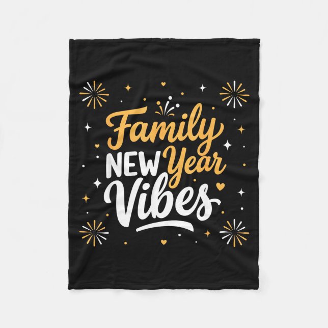Family New Year 2026 Matching Party Crew  Fleecefilt (Framsidan)