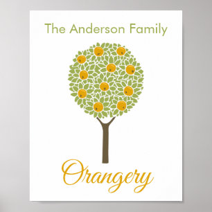 Family Orangery Orange Träd Poster