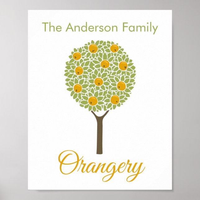 Family Orangery Orange Träd Poster (Framsidan)