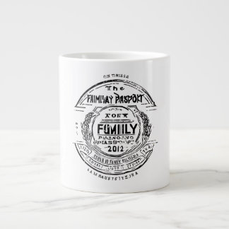 Family Passport Stamp Personalized Custom Travel Jumbo Mugg