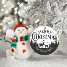 Family personlig God jul Ornament