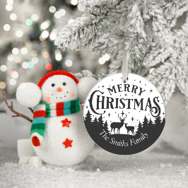 Family personlig God jul Ornament