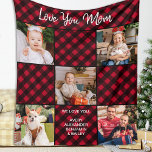 Family Personlig Red Pput 5 Photo Collage Fleecefilt<br><div class="desc">Kärlek Du Mamma! Fira din mamma, pappa eller mor- och farföräldrar och ge en speciell gåva med den här anpassningsbarna fotokollage rött buffeltäcke. Den här unika fototäckfilten är perfektens gåva till jul eller helgdag i familjen. Text: "Kärlek You Mamma" kan vara personlig för familj, mamma, pappa, mormor, farfar, morföräldrar eller...</div>