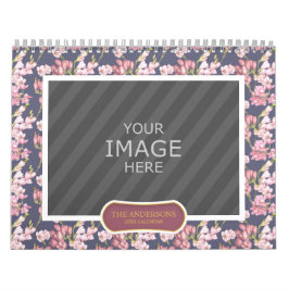 Family Photo 2024 Calendar-Blommigt - bakgrunder Kalender