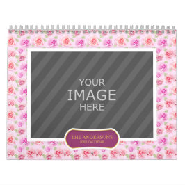 Family Photo 2024 Calendar-Blommigt - bakgrunder Kalender