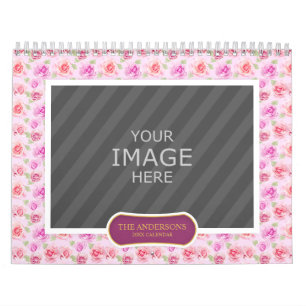Family Photo 2024 Calendar-Blommigt - bakgrunder Kalender
