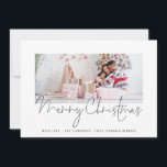 Family Photo 2025 Calendar Script God jul Julkort<br><div class="desc">Family Photo 2025 Calendar Script God jul. Byt bara ut exempelfotot mot ditt eget och anpassa det till hälsning och namn vid grund. God jul finns i ett skript för snyggt set. På baksidan finns en 2025-kalender för dina mottagare.</div>