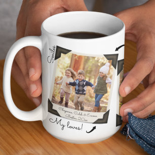 Family Photo Album Collage FULLY Personlig Cute Kaffemugg