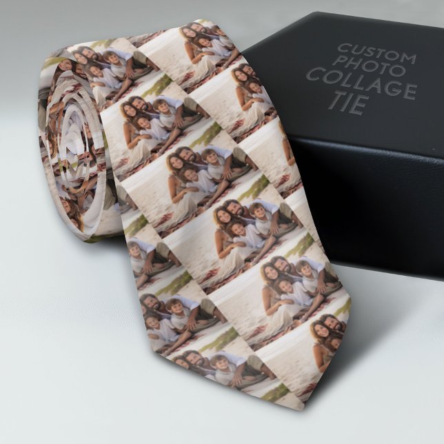 Family Photo All over Print - Vågrät Pic Slips (Photo Collage Neck Tie - Add Your Favorite Photos)