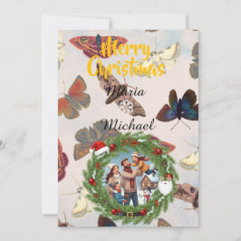 ❄️ Family Photo Brush Invitation ❄️ Spara Datumet