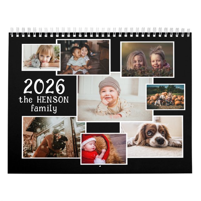 Family Photo Calendar 2026 med 12 månatliga foton Kalender (Omslag)