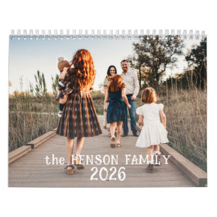 Family Photo Calendar 2026 med 12 månatliga foton Kalender