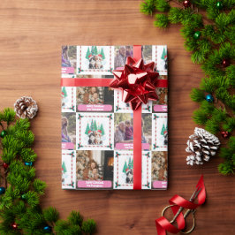 Family Photo Cats Julgran Modern Presentpapper