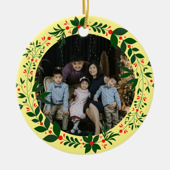 Family Photo Ceramic Ornament (Framsidan)