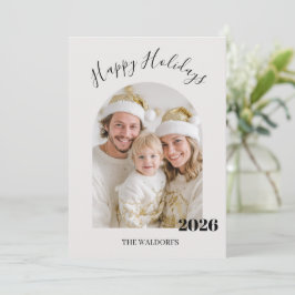 Family Photo Christmas Card | Happy Holidays Julkort