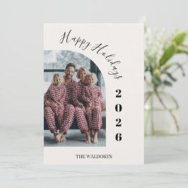 Family Photo Christmas Card | Happy Holidays Julkort