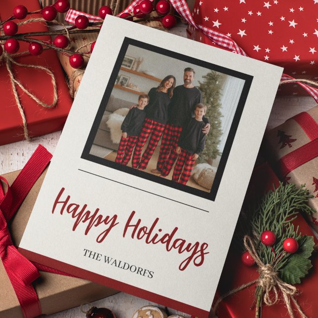 Family Photo Christmas Card | Happy Holidays Julkort (Skapare uppladdad)