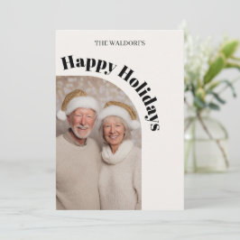 Family Photo Christmas Card | Happy Holidays Julkort