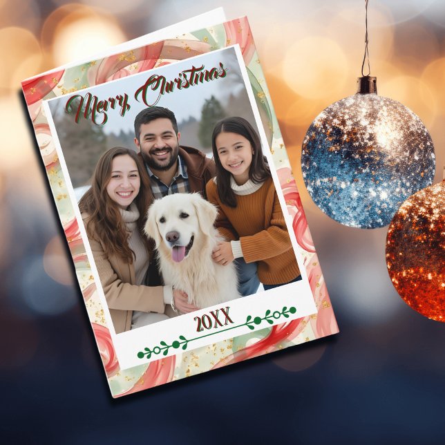 Family Photo Christmas Festive Holiday Card Helgkort (Skapare uppladdad)