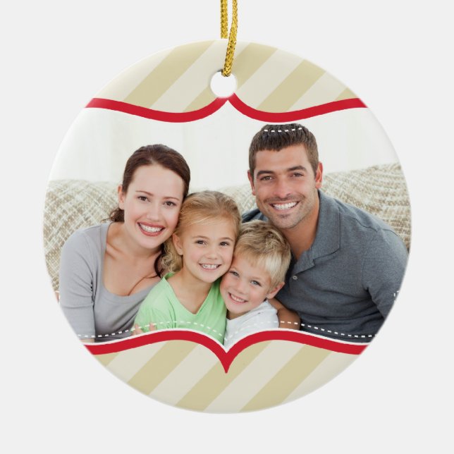 FAMILY PHOTO CHRISTMAS ORNAMENT Fold bright rand (Framsidan)