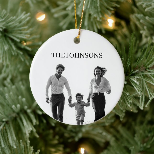 Family Photo Christmas Ornament Gift (Träd)