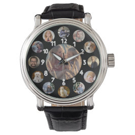 Family Photo Collage 13 Instagram Bilder | Svart Armbandsur