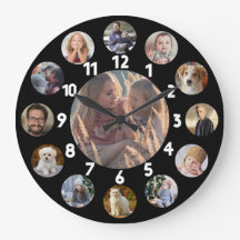 Family Photo Collage 13 Instagram Bilder | Svart