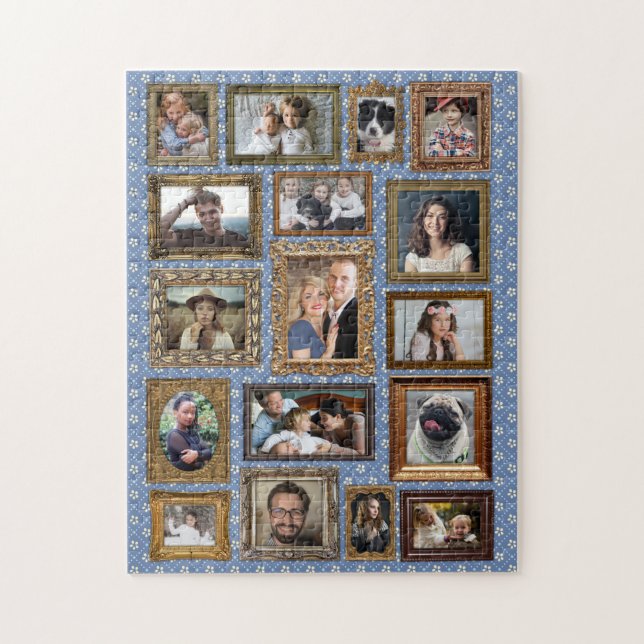 Family Photo Collage 17 Bilder Finare Ramar Easy Pussel (Vertikal)